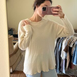 Free-people Women's Cream and White Jumper